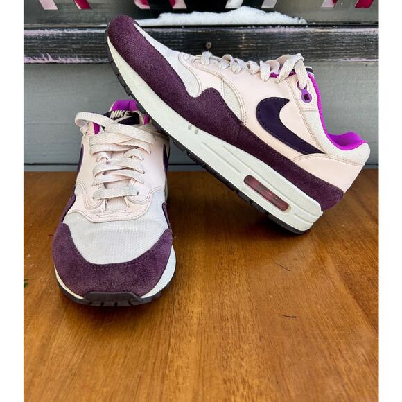 Nike Air Max 1 Plum Purple Cream Women’s Size 9 Sneakers - Picture 6 of 8